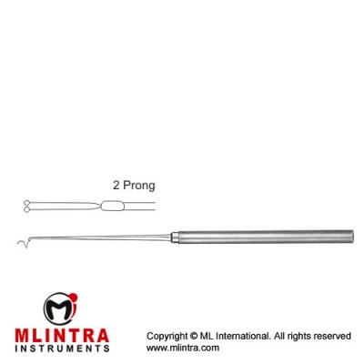 Jacobson Micro Vessel Probe 2 Prongs Stainless Steel, 18.5 cm - 7 1/4" Jacobson Micro Vessel Probe 2 Prongs Stainless Steel, 18.5 cm - 7 1/4"